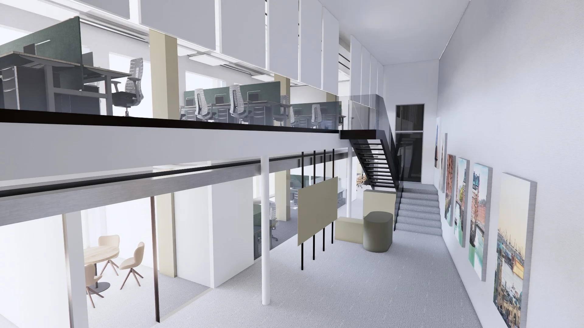 Mehrstöckiger Coworkingspace, Hamburg-Hafencity